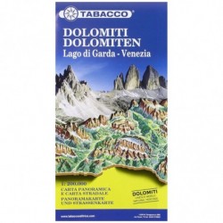 Carte des Dolomites, lac de...