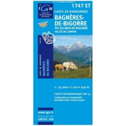 Carte IGN 1747ET Bagneres...